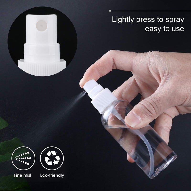 TRENDBOX 6 Pack Empty Transparent Plastic Fine Mist Spray Bottle 60 ml (2 oz) - Image 4